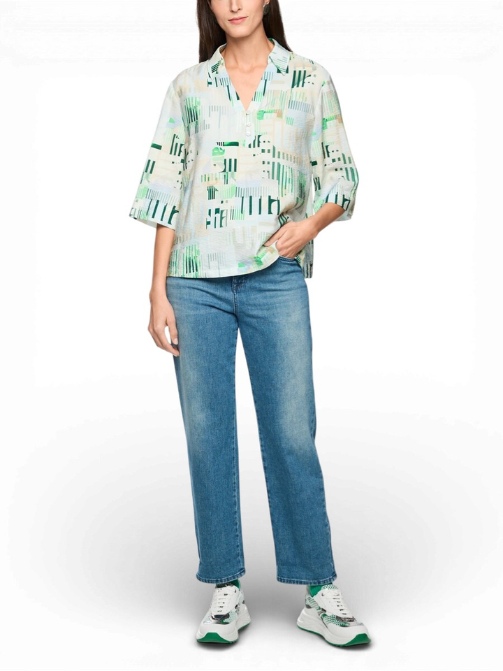 Multi-color blouse met V-hals Marccain Sport