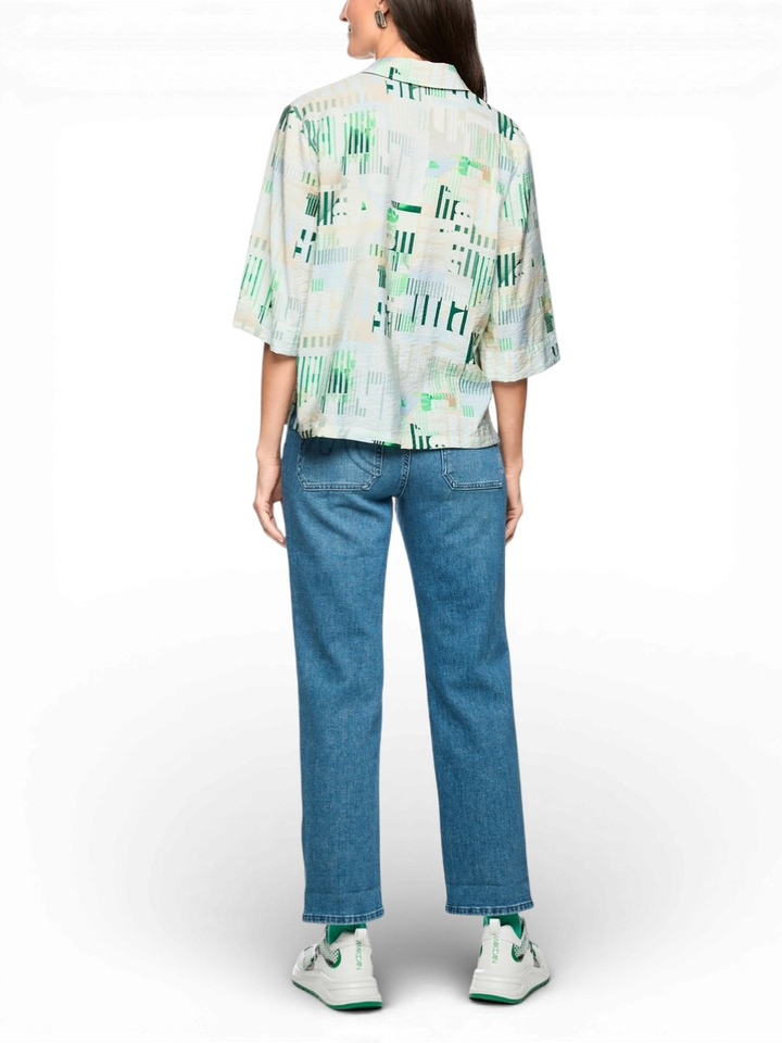 Multi-color blouse met V-hals Marccain Sport