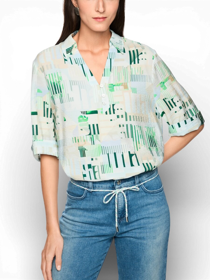 Multi-color blouse met V-hals Marccain Sport