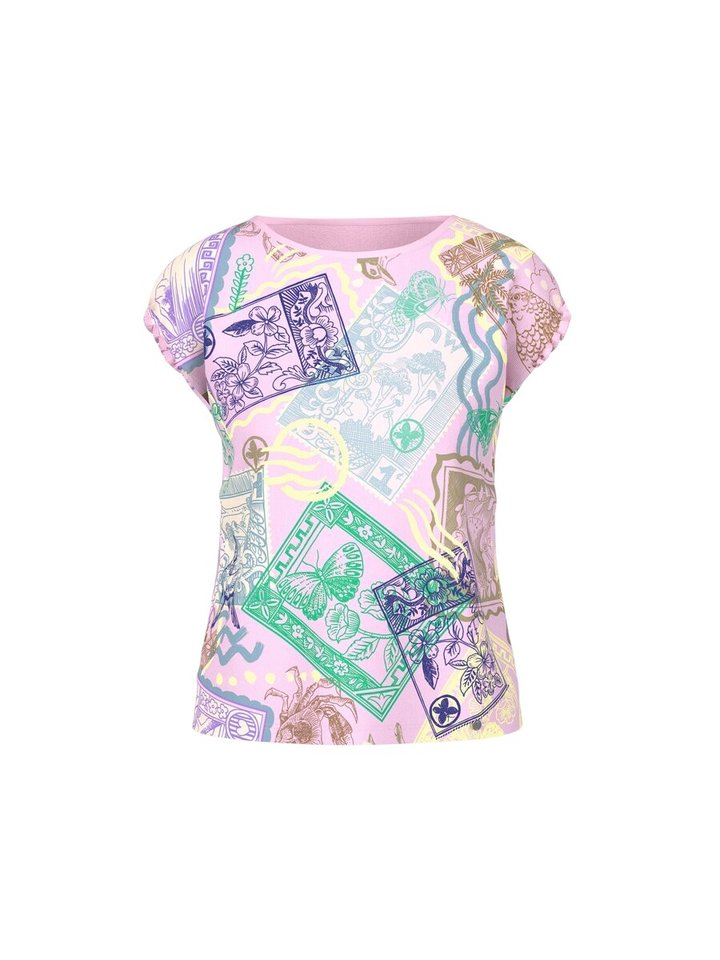 Roze t-shirt met print Marccain