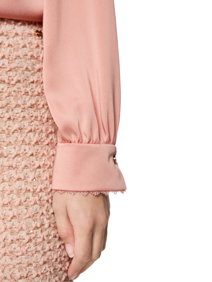 Roze glanzende bloes Marccain