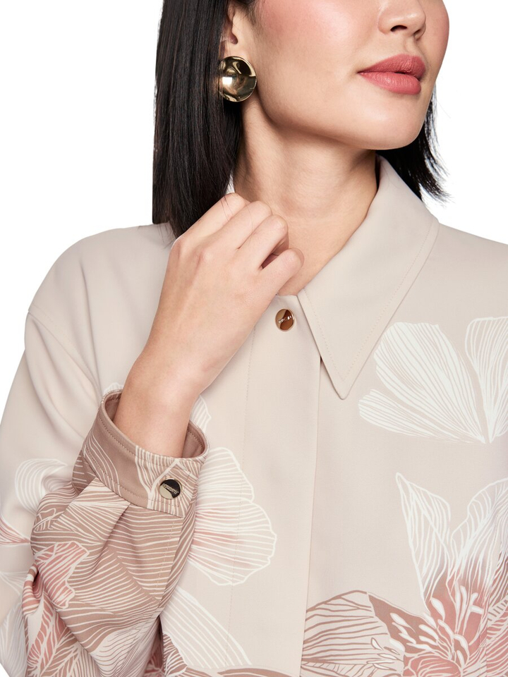 Beige vest met print Marc Cain