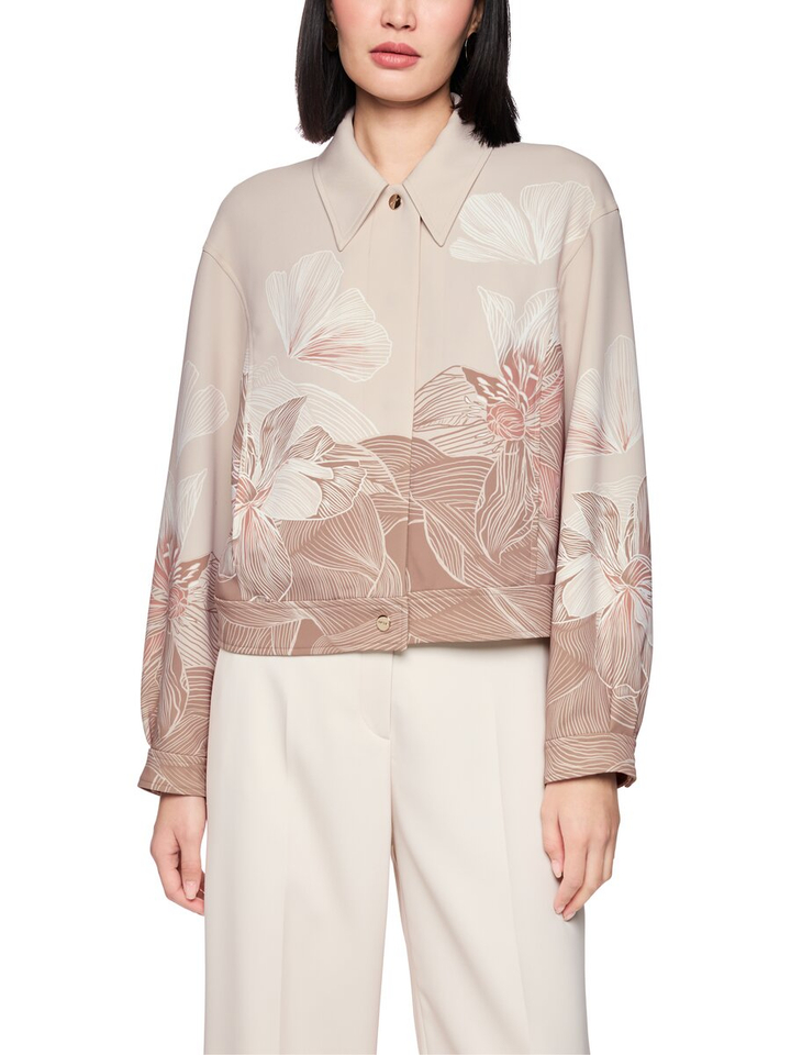 Beige vest met print Marc Cain