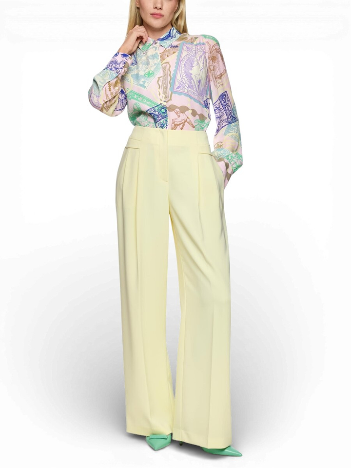 Lichtgele Loose fit broek Marccain