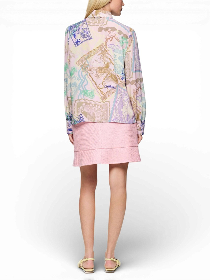 Roze blouse met print Marccain coll