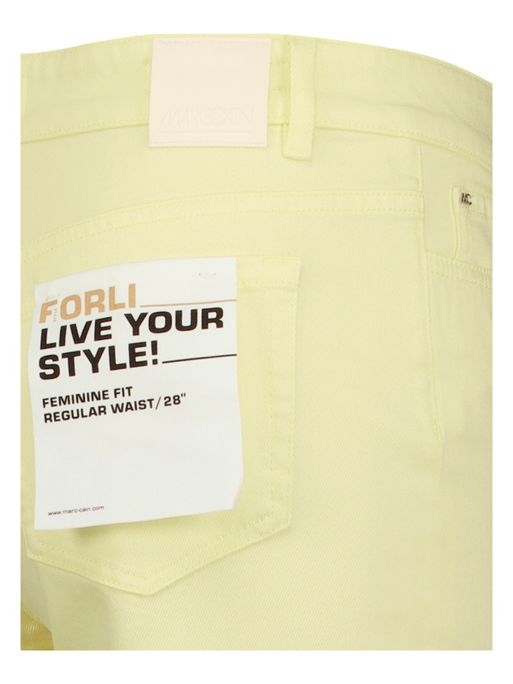 Gele broek met detail onderaan Marc Cain