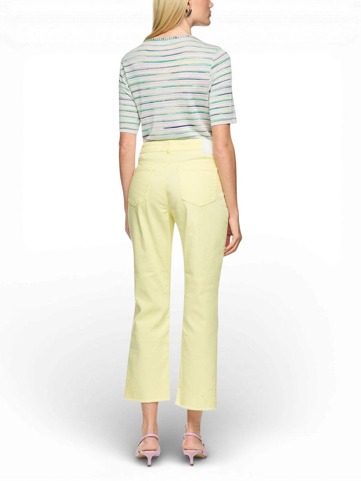 Gele broek met detail onderaan Marc Cain