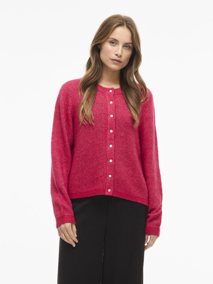 Roze melange kleurige cardigan Vilory Vila 