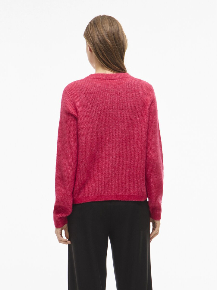 Roze melange kleurige cardigan Vilory Vila 