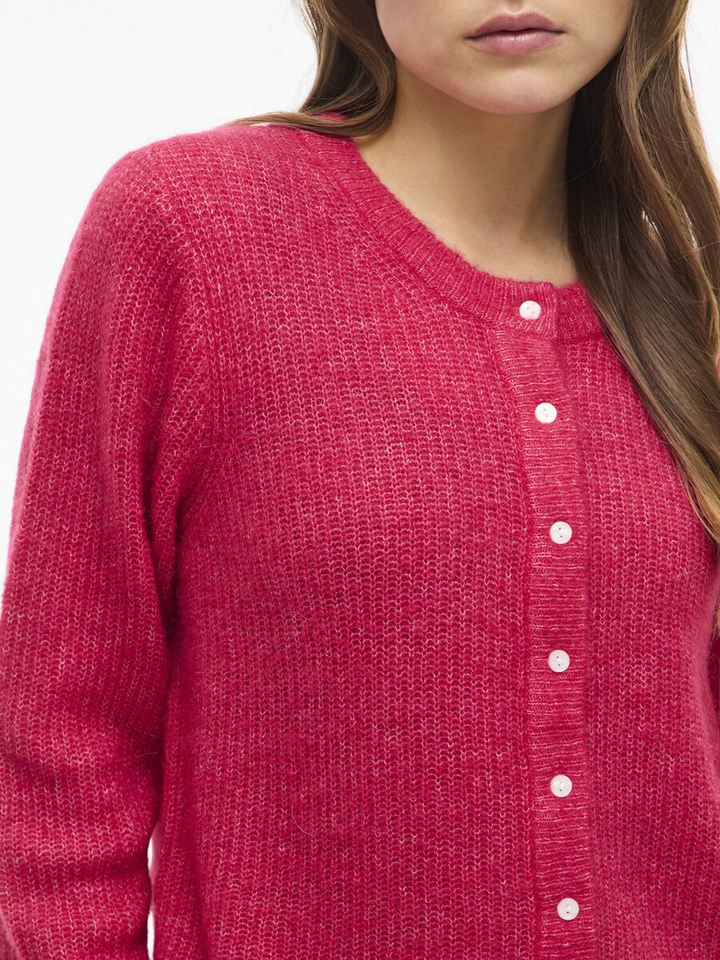 Roze melange kleurige cardigan Vilory Vila 