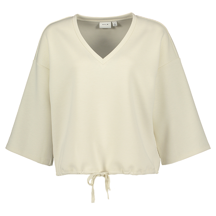 Ecru sweater met knoop detail Vireflect Vila