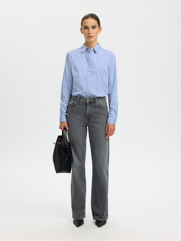 Blauw gestreepte bloes Slfromie Selected Femme