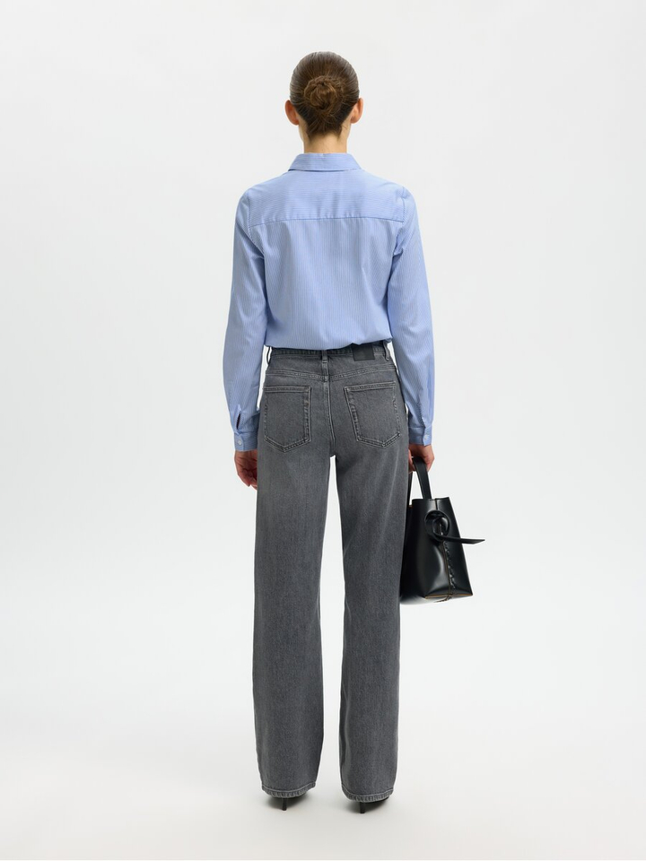 Blauw gestreepte bloes Slfromie Selected Femme