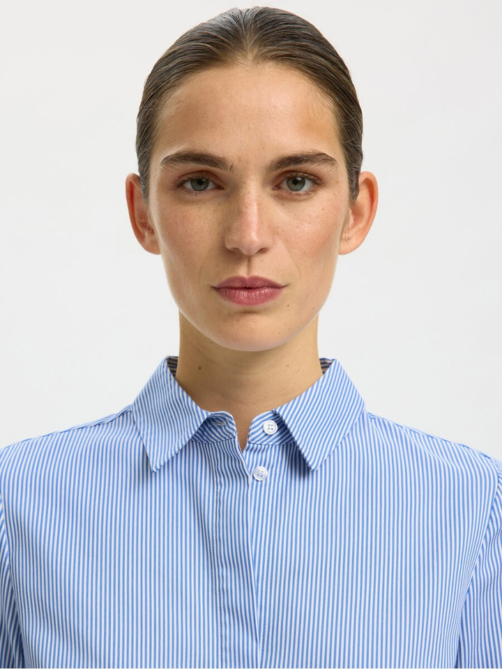 Blauw gestreepte bloes Slfromie Selected Femme