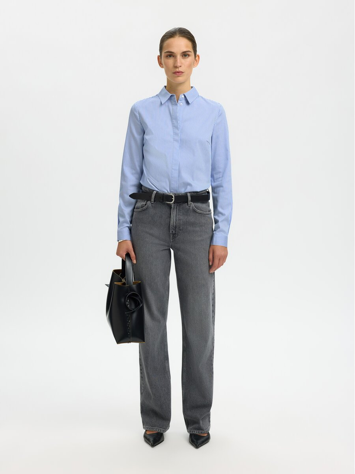 Blauw gestreepte bloes Slfromie Selected Femme