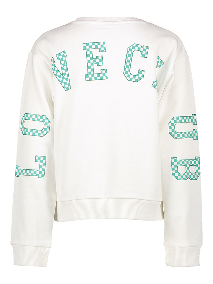 Witte trui met groene opdruk Name It