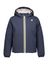 Roze/blauw omkeerbare jas met capuchon K-way 