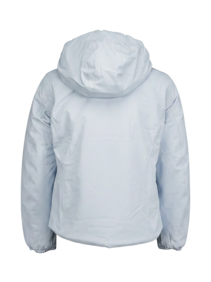 Licht blauwe jas met kap Kway