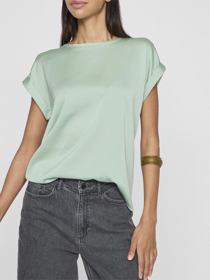 Groen t-shirt met ronde hals Vielette Vila
