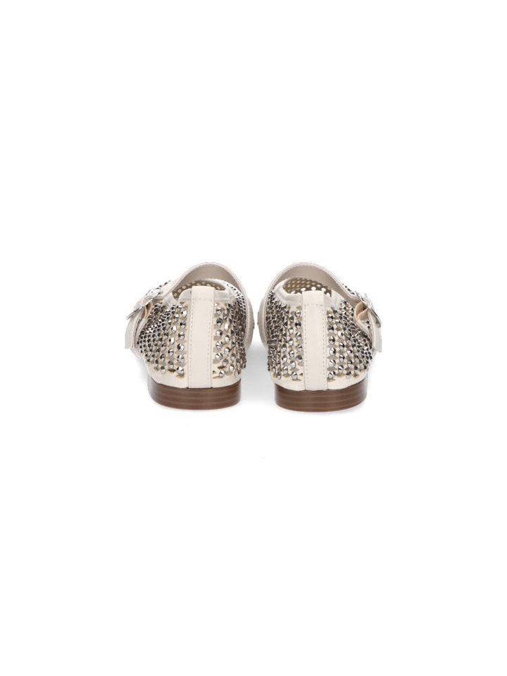 Zilver ballerina's met studs Renatta 
