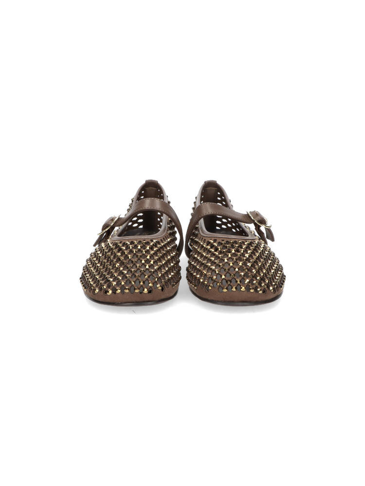 Gouden ballerina's met studs Morocco Renatta 