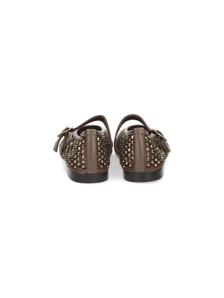 Gouden ballerina's met studs Morocco Renatta 