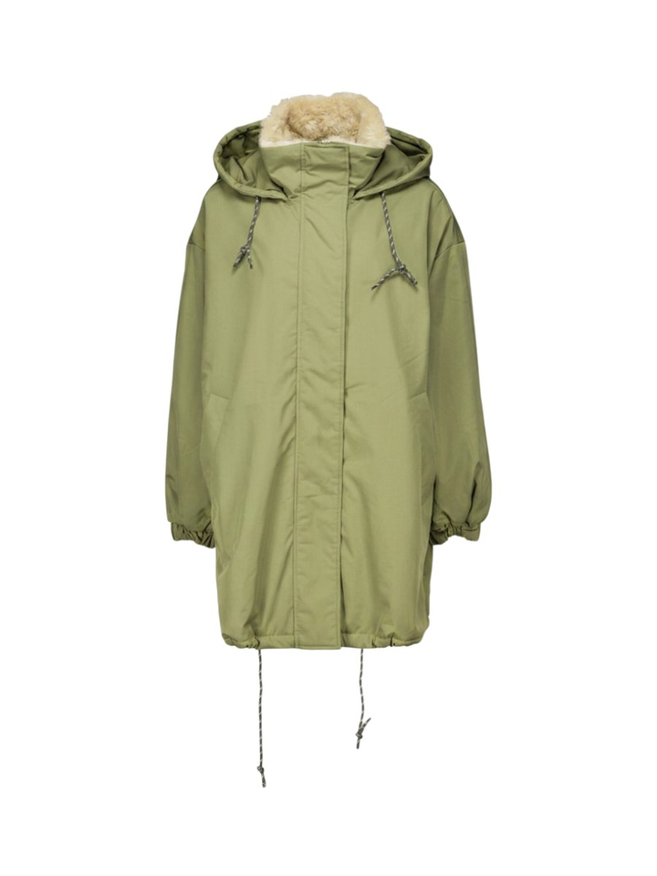 Olijfgroene oversized parka met capuchon Jade Bellerose