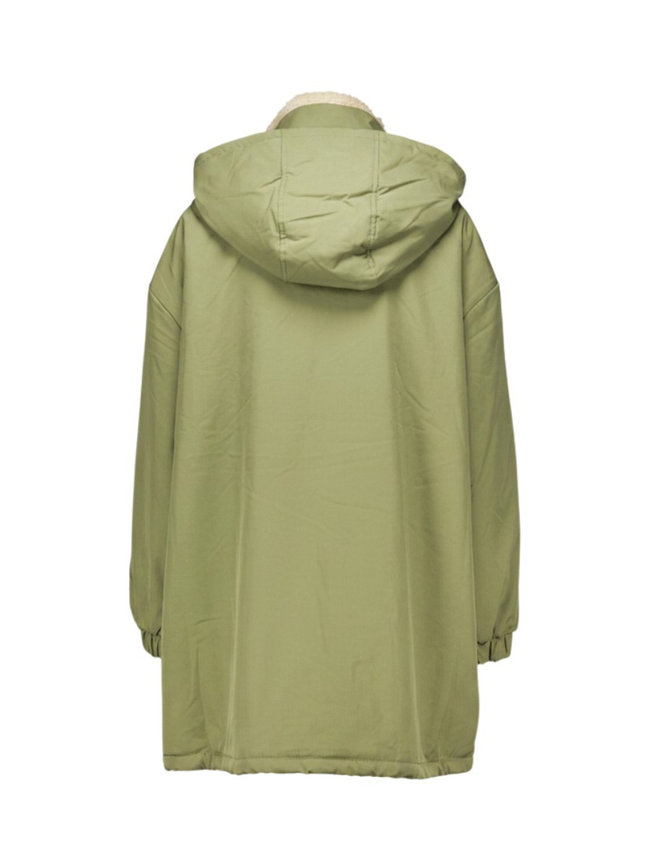 Olijfgroene oversized parka met capuchon Jade Bellerose
