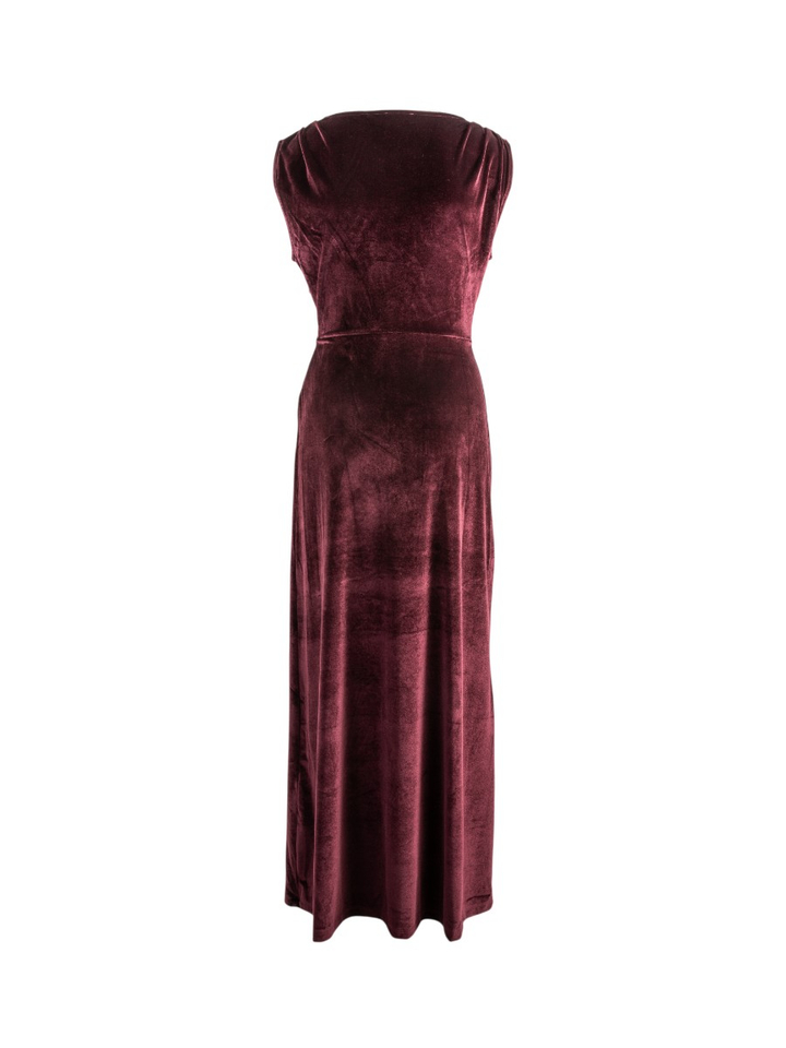 Rood fluwelen kleed Mirien Ted Baker