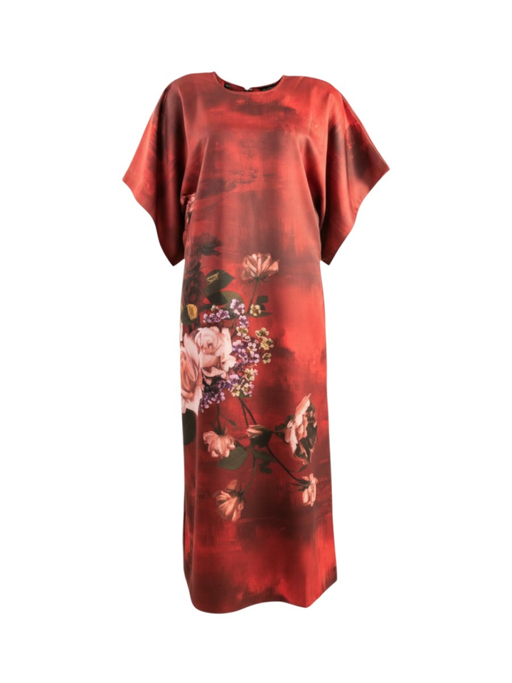 Rood casual kleed met opdruk Meerai Ted Baker