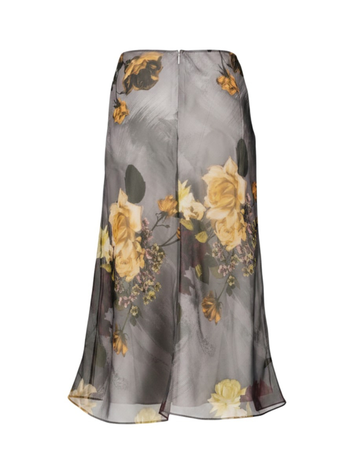 Grijze rok met bloemenprint Ancela Ted Baker
