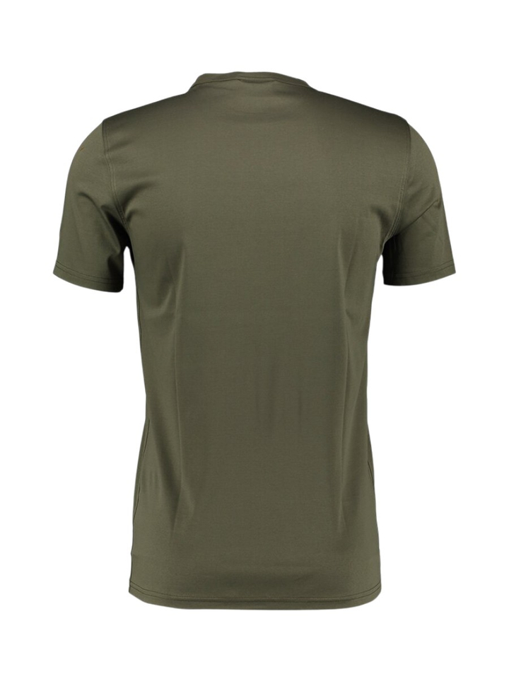 Kaki kleuirge t-shirt met ronde hals Mos Mosh