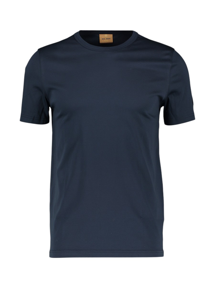 Blauwe t-shirt met ronde hals Mos Mosh