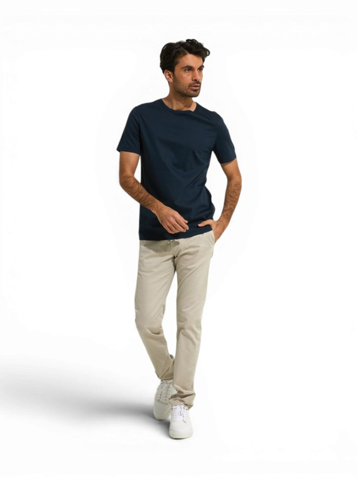 Blauwe t-shirt met ronde hals Mos Mosh
