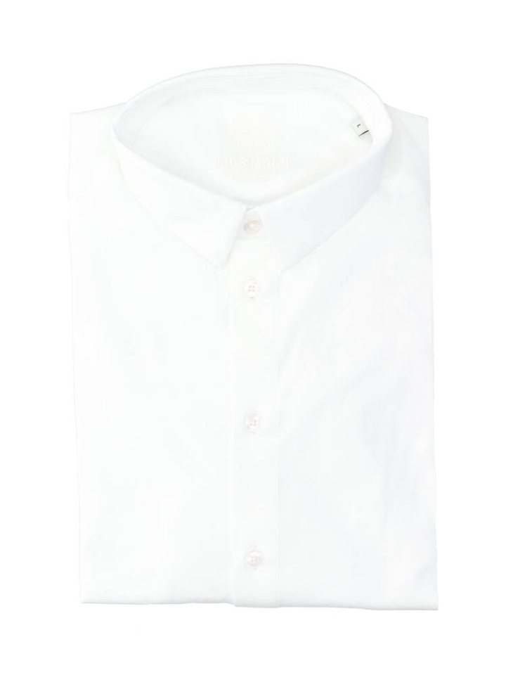 Wit katoenen hemd slim fit met lange mouwen Mos Mosh