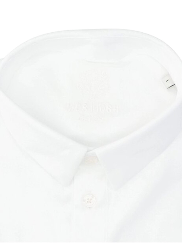 Wit katoenen hemd slim fit met lange mouwen Mos Mosh 