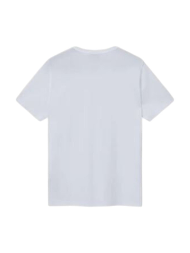 Witte t-shirt met logo op de arm Mos Mosh
