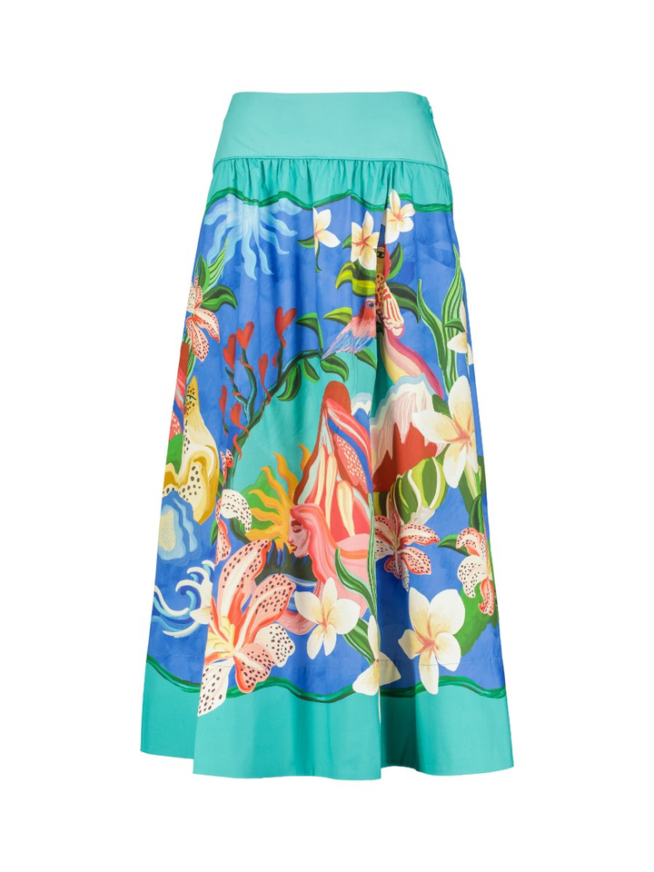 Multicolor uitlopende rok met print Farm Rio 