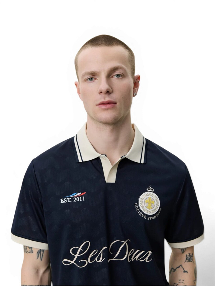 Blauwe polo France Les Deux 