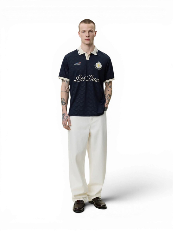 Blauwe polo France Les Deux 