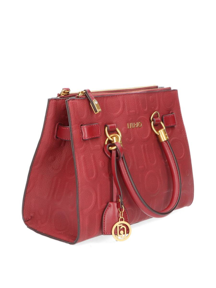 Bordeaux handtas met logo Liu Jo 