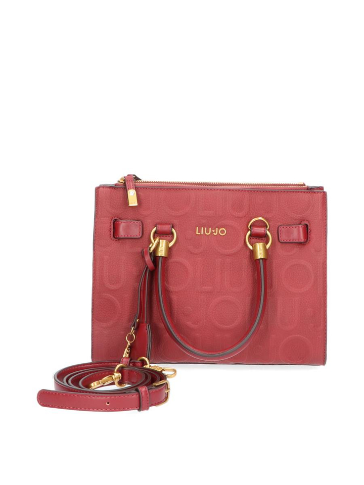 Bordeaux handtas met logo Liu Jo 