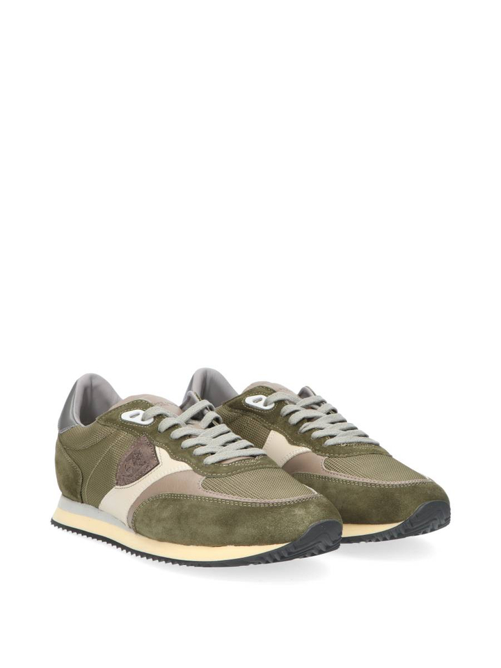 Kaki kleurige lage sneakers Philippe Model