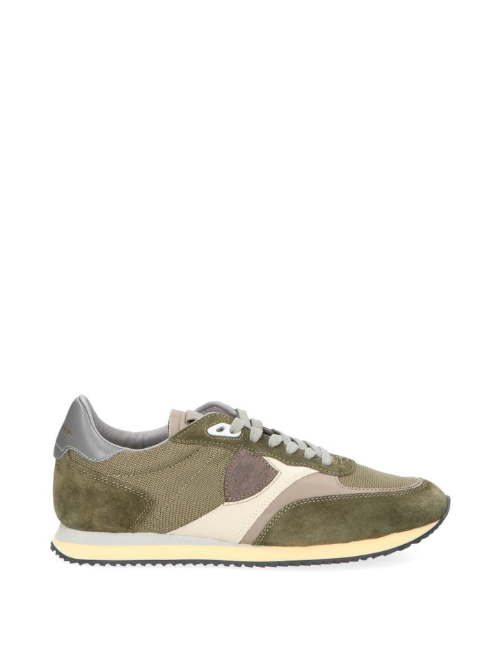 Kaki kleurige lage sneakers Philippe Model
