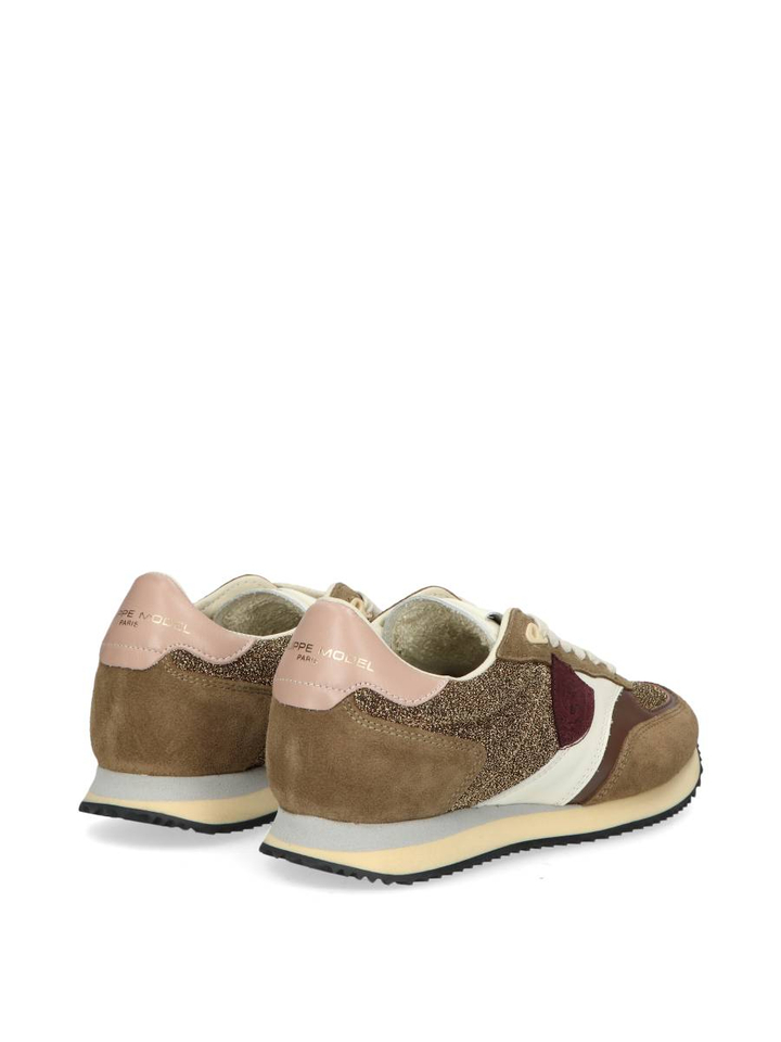 Brons kleurige lage sneakers Philippe Model
