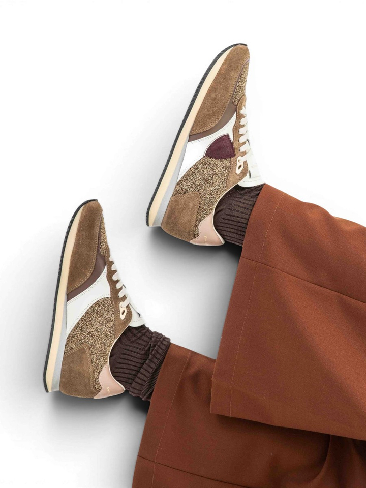 Brons kleurige lage sneakers Philippe Model