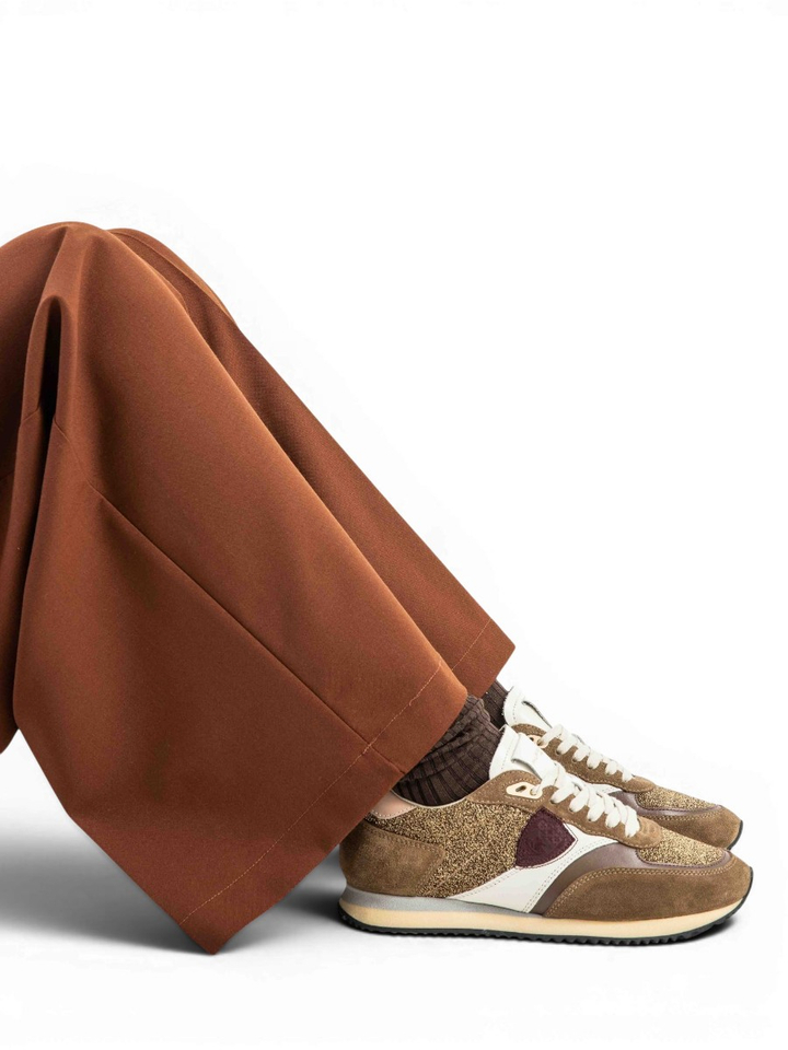 Brons kleurige lage sneakers Philippe Model