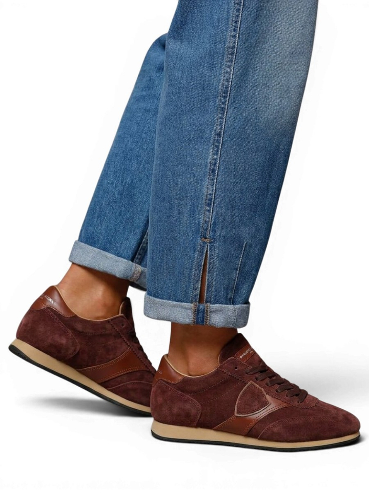 Bruine lage sneakers Philippe Model