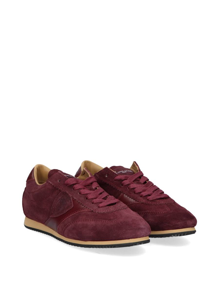 Bordeaux kleurige lage sneakers  Philippe Model 