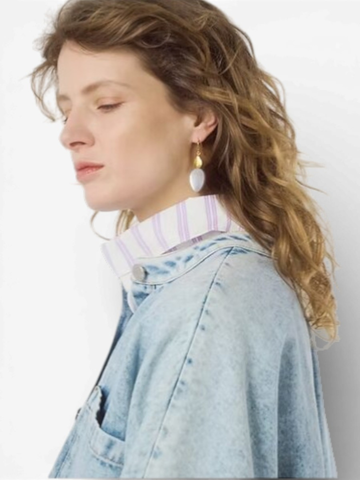 Blauwe oorbellen Daisie Laurence Delvallez 
